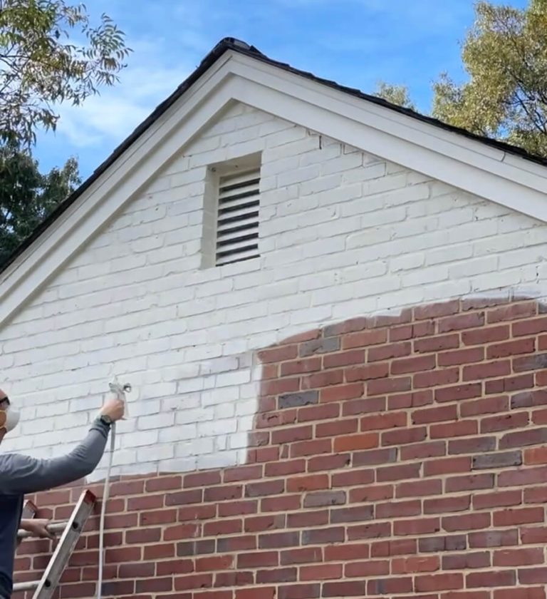 How to DIY Limewash a Brick House